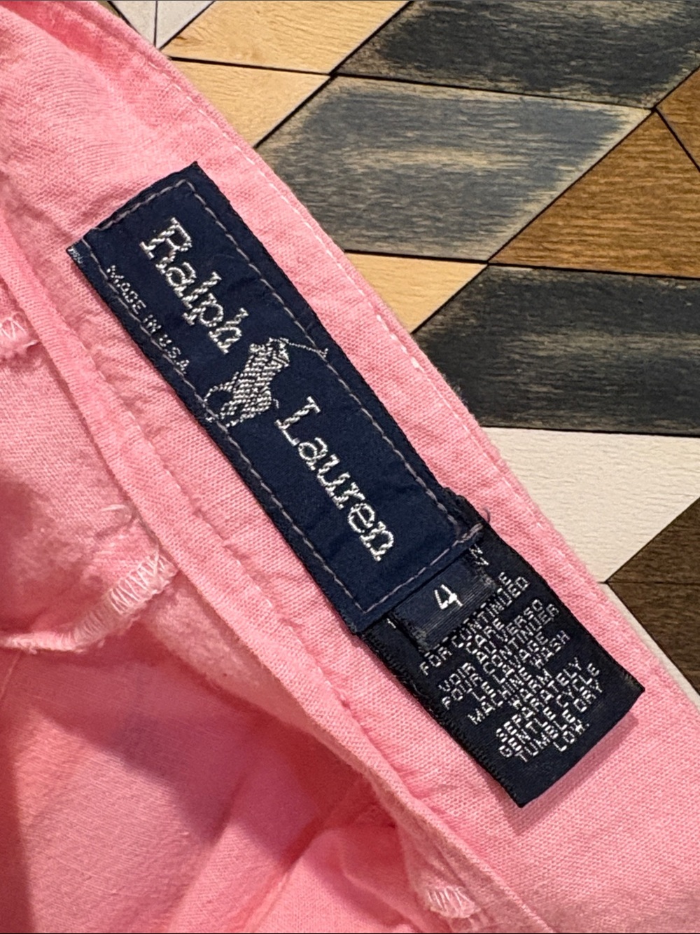 Vintage Ralph Lauren Blue Label Pink Cotton Pleated Maxi Skirt size 4 *As-Is* - Picture 10 of 16